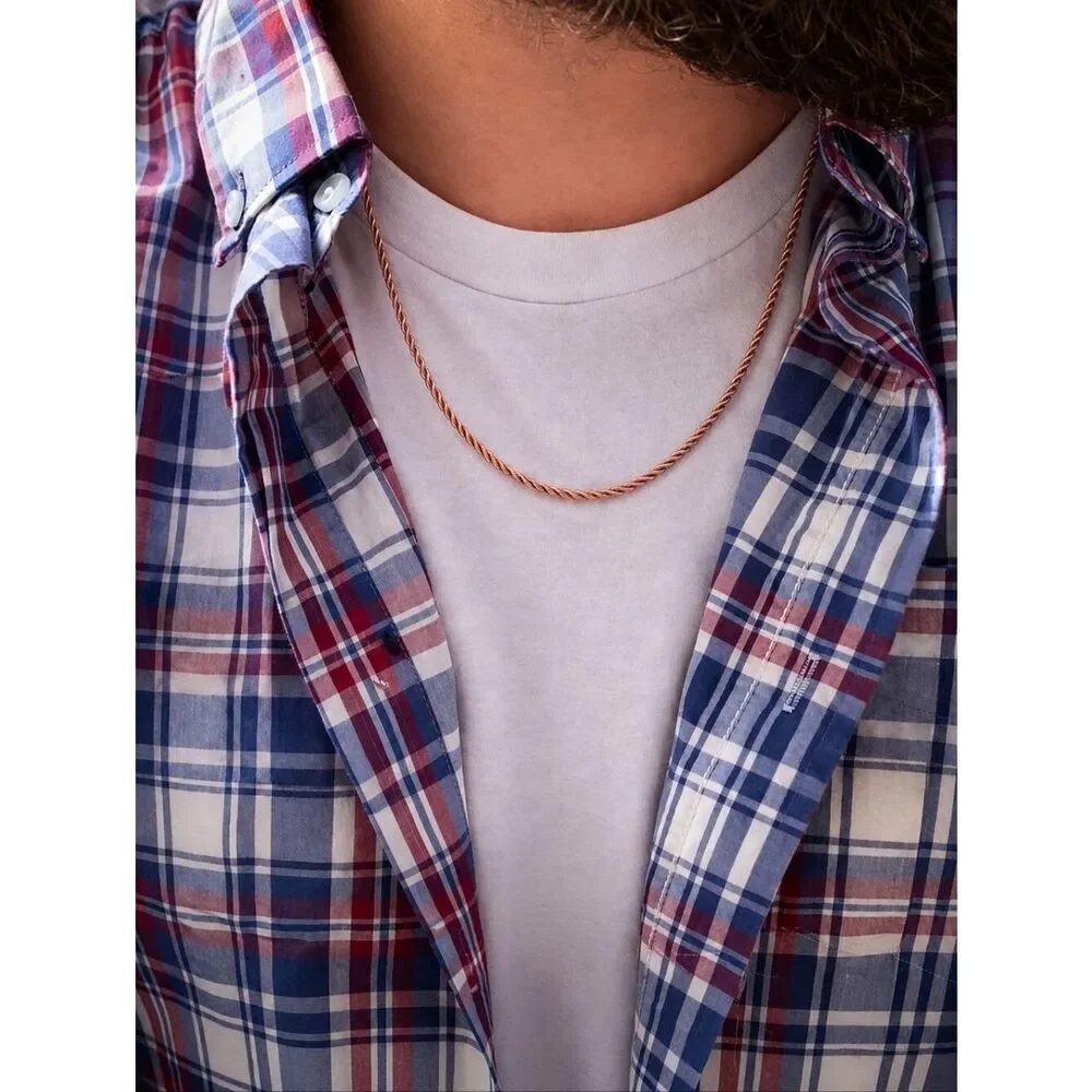 Rose Gold Stainless steel 2mm Rope Necklace